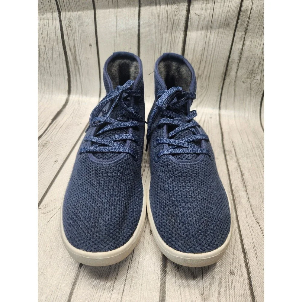 ALLBIRDS Tree Toppers Mens 10 High Top Knit Shoes Sneakers Navy Blue Lightweight